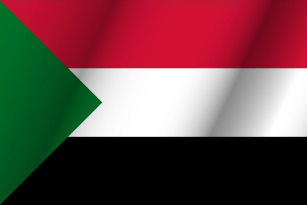 bandera negro blanco verde y triangulo rojo