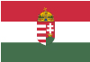 Bandera de Hungría con escudo