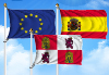 Bandera de Pack Castilla y León  (Unión Europea, España y Castilla y León)