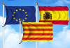 Bandera de Pack Cataluña  (Unión Europea, España y Cataluña)