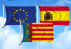 Bandera de Pack Comunidad Valenciana (Unión Europea, España y Valencia)