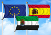 Bandera de Pack Extremadura  (Unión Europea, España y Extremadura)