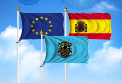 Bandera de Pack Melilla  (Unión Europea, España y Andalucía)