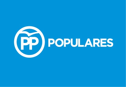Bandera de Partido Popular PP Azul