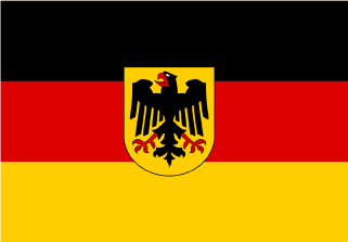 Bandera de Alemania con escudo