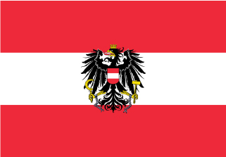 Bandera de Austria con escudo