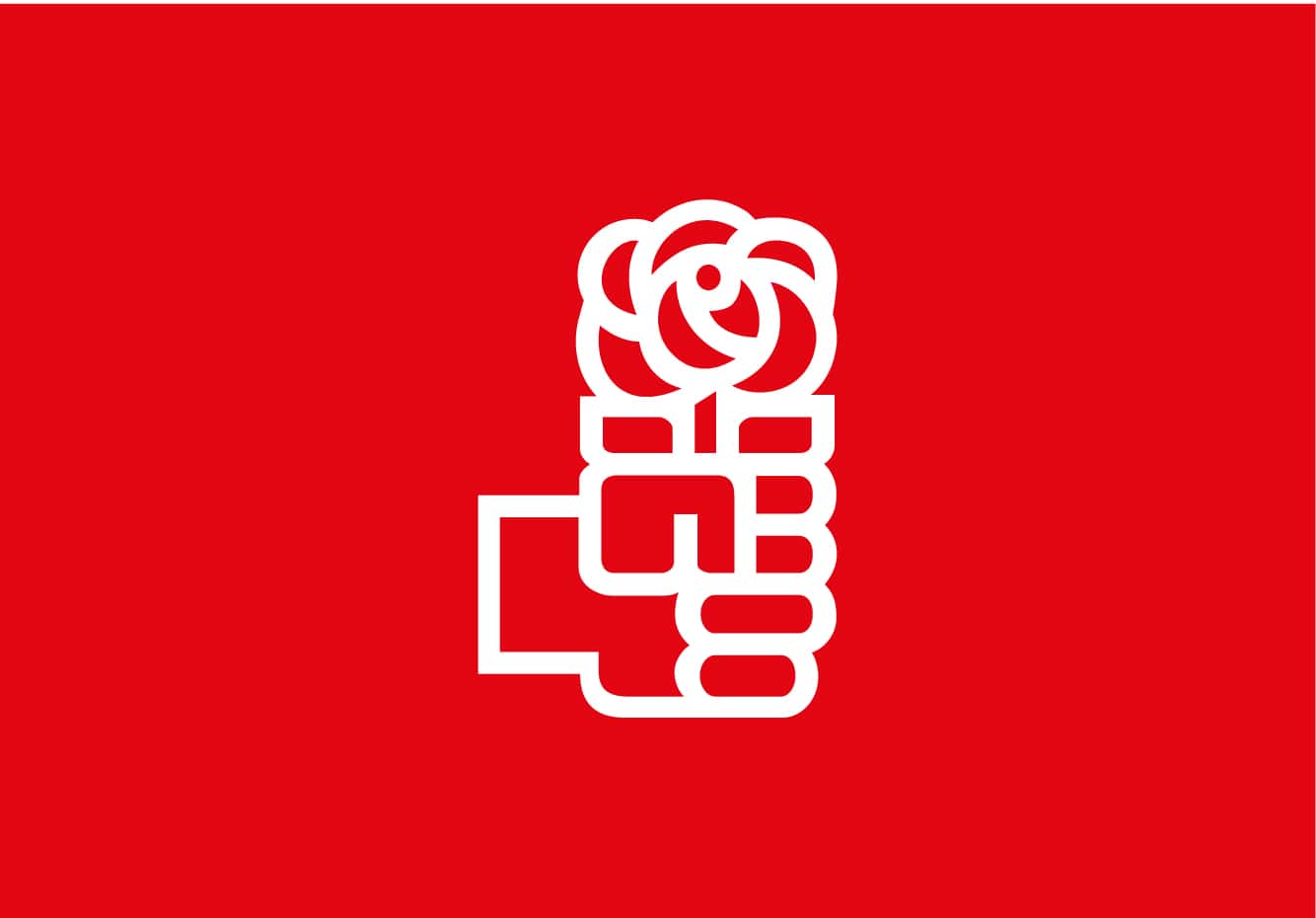 Bandera de PSOE Logo Rojo
